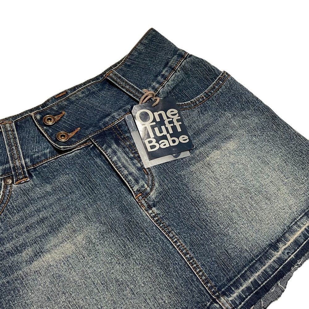 ONE Tuff Babe Denim Mini Skirt - Picture 2 of 8